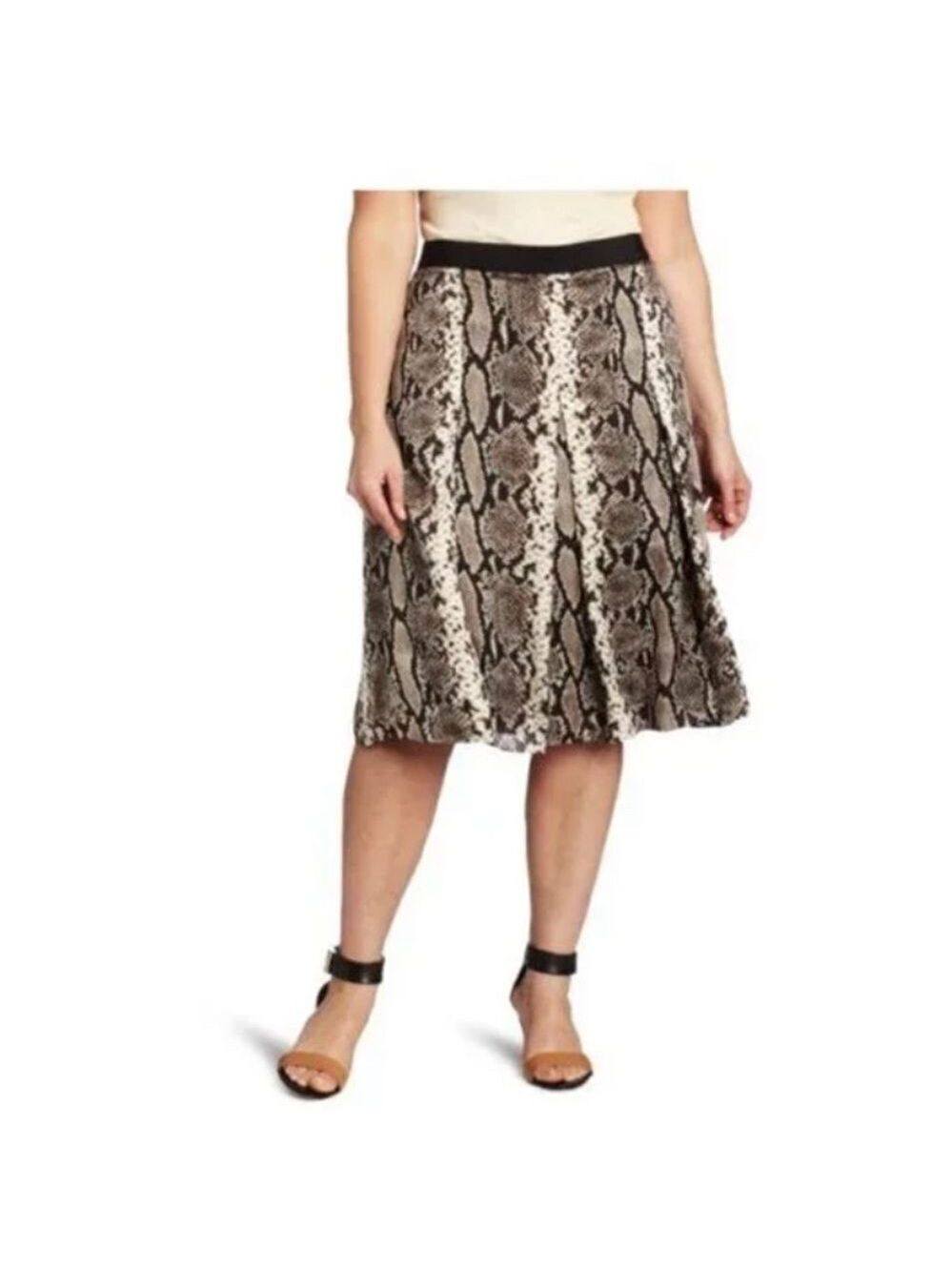 Jones New York Collection gray snake print Skirt Sz 4